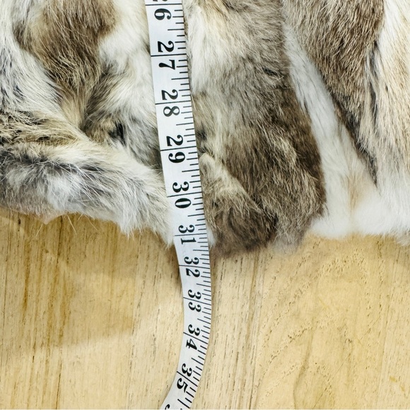 Arielle genuine rabbit fur high collar vest - Picture 12 of 14